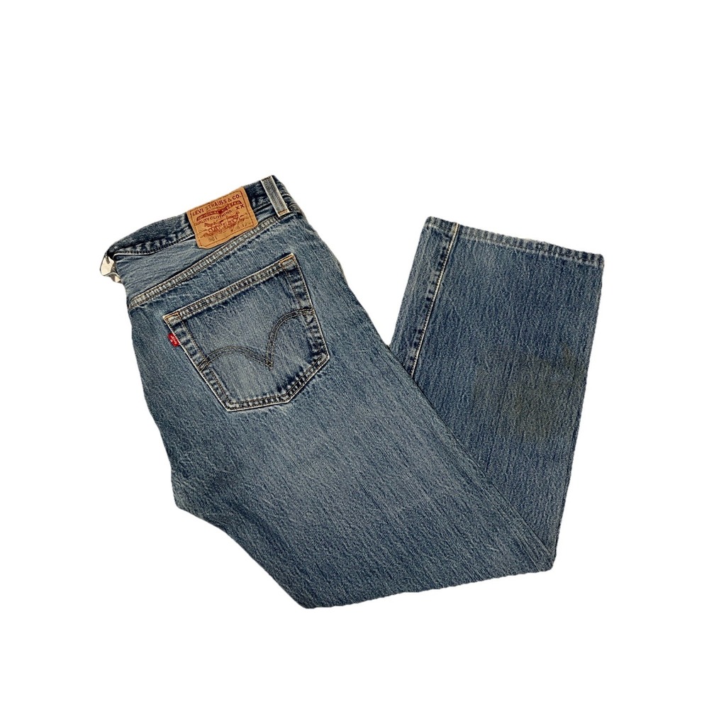 Y2K Levi's 501xx Men's Straight Leg Jeans 36x29 Medium‎ Wash
